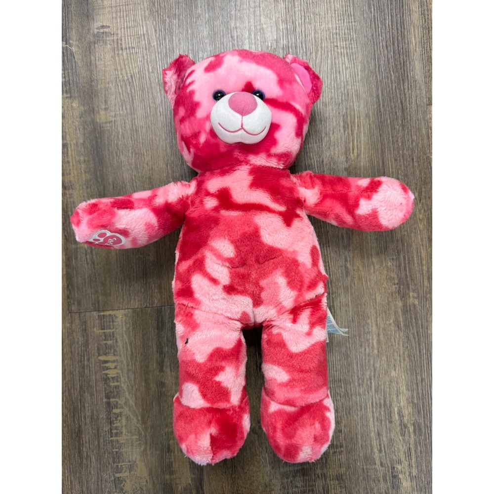 Build-A-Bear Plush Teddy Bear Kids 16in Pink Camo Good Camouflage BABW